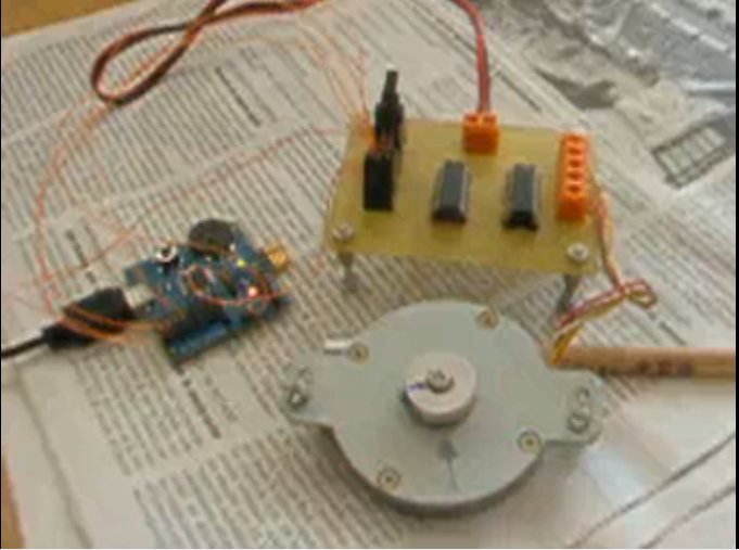 Click to play video of stepper motor control