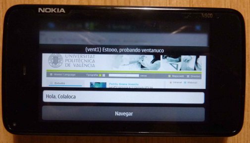 El Tventanuco navegador en el Nokia N900