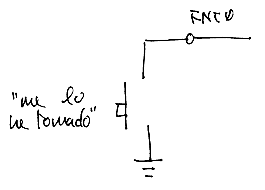 Diagrama de conexión del pulsador de tomas