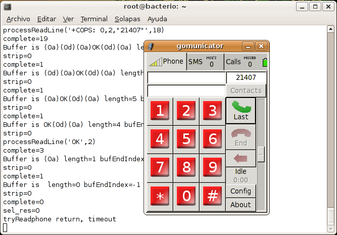 Gomunicator showing the window in your desktop