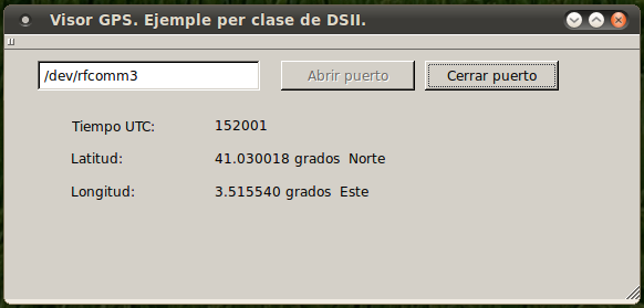 Aspecto del visor GPS